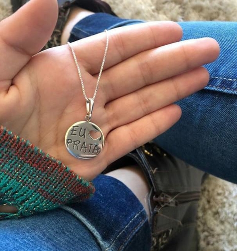 CORRENTE PRATA COM PINGENTTE  PRAIA