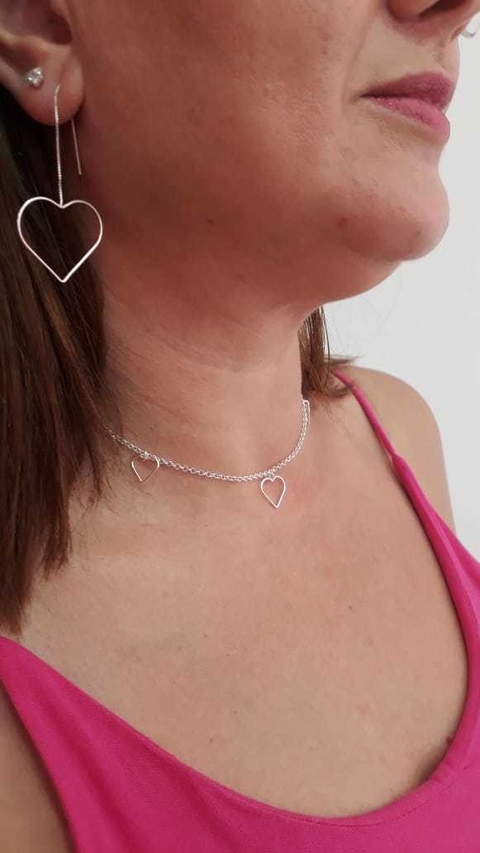 CHOKER PRATA CORAÇÃO