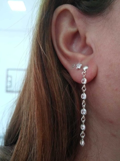 BRINCO FOLHEADO COM PEDRAS ZIRCONIA