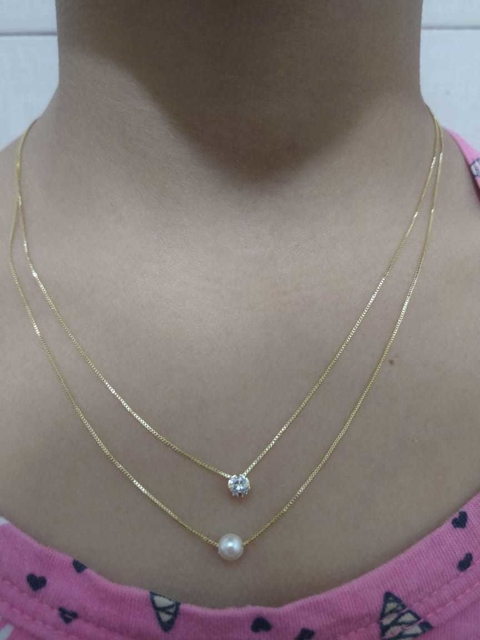 PONTO DE LUZ DUPLO COM PEROLA