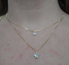 PONTO DE LUZ DUPLO COM ESTRELA ZIRCONIA