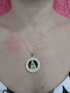 COLAR FOLHEADO NOSSA SRA. APARECIDA