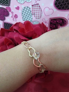 PULSEIRA FOLHEADA CORAÇÃO ESTRAZ