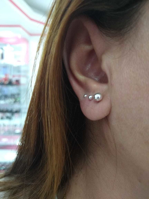 TRIO DE BOLA FOLHEADA A PRATA