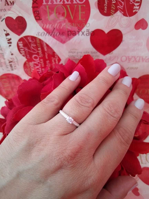 ANEL SOLITARIO PRATA TORCIDO ZIRCONIA