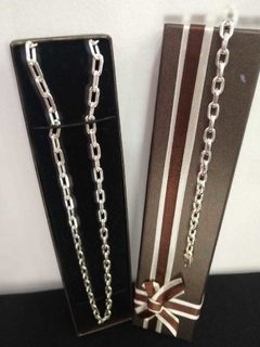 CONJUNTO FOLHEADO DE CORRENTE E PULSEIRA CADEADO