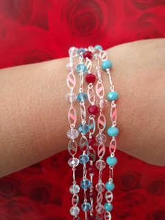 PULSEIRA PRATA COM CRISTAL