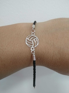 PULSEIRA COURO COM BOLA PRATA - comprar online