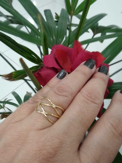 ANEL FOLHEADO X DUPLO