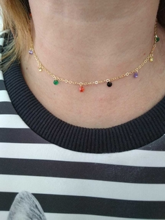 GARGANTILHA CHOKER COLOR ZIRCONIA