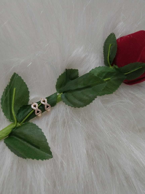 BRINCO ARGOLA FOLHEADO INFINITO ZIRCONIA