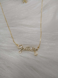 GARGANTILHA FOLHEADA GRATIDÃO - comprar online