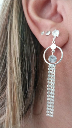 BRINCO FOLHEADO STRASS FESTA