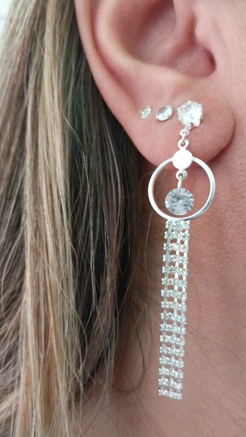 BRINCO FOLHEADO STRASS FESTA