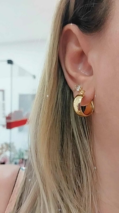 ARGOLA FOLHEADA A OURO