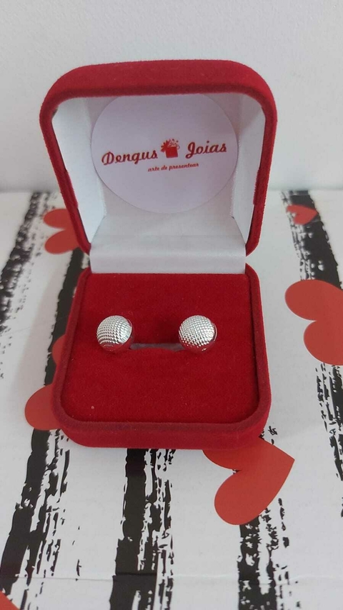 BRINCO FOLHEADO BOLA FOSCA