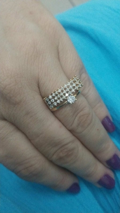 APARADOR COM ZIRCONIA E SOLITARIO EMBUTIDO - comprar online