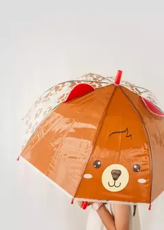 Paraguas transparente animalitos