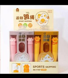 Soga de saltar con mango de diseño palma de gatitos