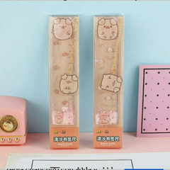 Regla cerdito Gigi con agua y glitter