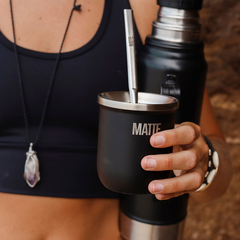 MATTE STEEL + BOMBILLA - MATE TÉRMICO ACERO INOXIDABLE - Olgas y Ramonas