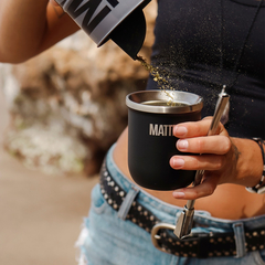 MATTE STEEL + BOMBILLA - MATE TÉRMICO ACERO INOXIDABLE