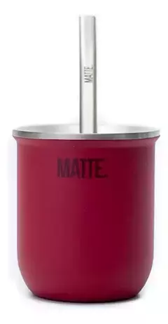 MATTE STEEL + BOMBILLA - MATE TÉRMICO ACERO INOXIDABLE - tienda online