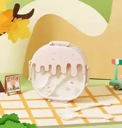 Vianda termica Cupcake con Cubiertos