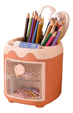 Imagen de Organizador lápices/brochas escritorio Cerdito