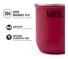 MATTE STEEL + BOMBILLA - MATE TÉRMICO ACERO INOXIDABLE