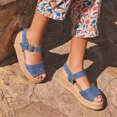 Sandalia Wedge Denim - Chimmy Churry