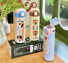 Termo de Acero de Inoxidable con Doble Pico Happy Animals- 500ml - Olgas y Ramonas