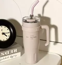 Vaso Térmico y Sorbete de Acero Inox. Doble Pico - 1180ml - Olgas y Ramonas