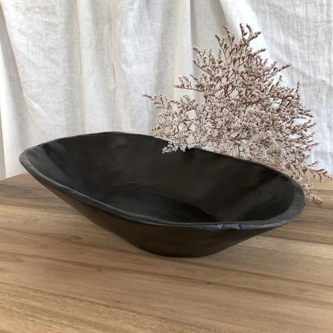 Frutera Velvet madera maciza NEGRO - Cod M140