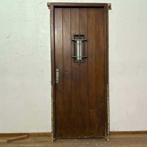 Puerta de entrada tablas verticales Roble - Cod: 6486