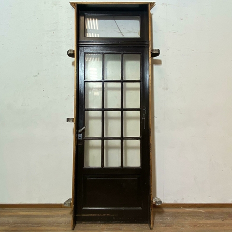 Puerta de interior vidrios repartidos con banderola Cedro - Cod: 6517