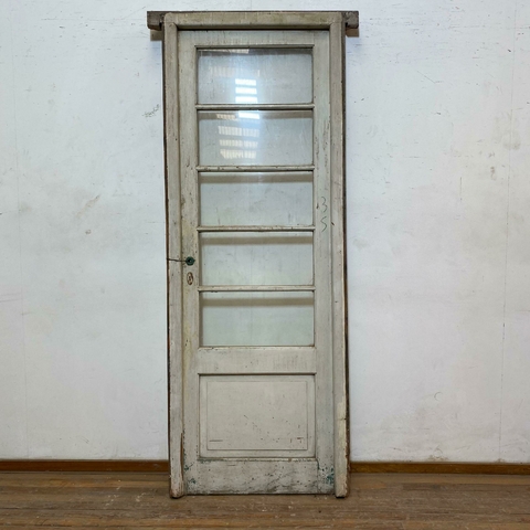 Puerta de una hoja con vidrio en Incienso - Cod: 6686