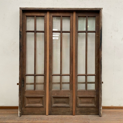 Puerta de interior de 3 hojas en Cedro - Cod: 6737