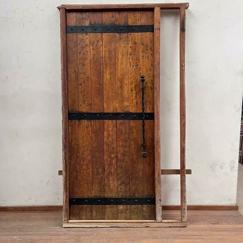 Puerta de entrada con paño fijo lateral Roble - Cod: 6782 - T