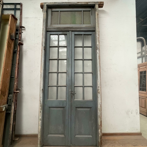 Portada doble hoja con banderola vidrios rep. Cedro - Cod: 6791