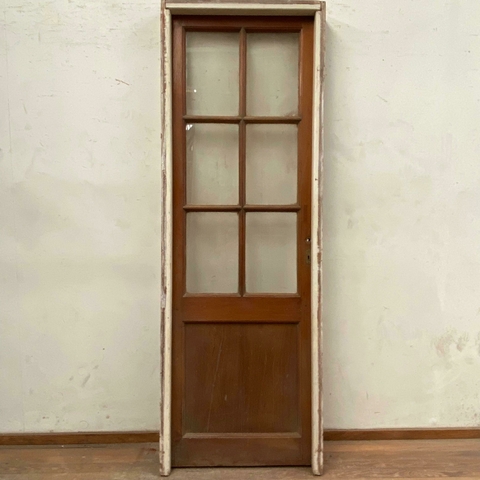 Puerta de una hoja vidrios repartidos Cedro - Cod: 6792