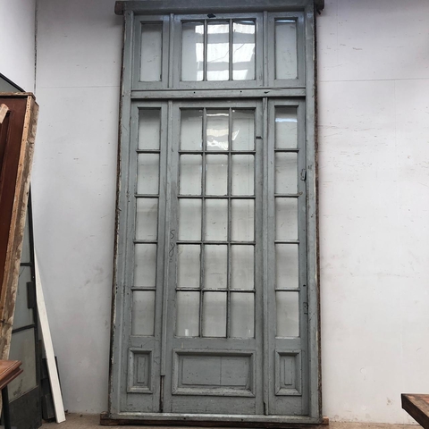 Puerta con 2 paños laterales y banderola - Cod 4990