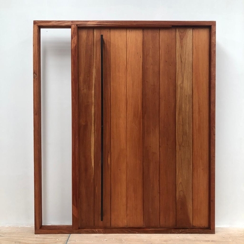 Puerta de entrada moderna + paño lateral - A medida - Cod F10