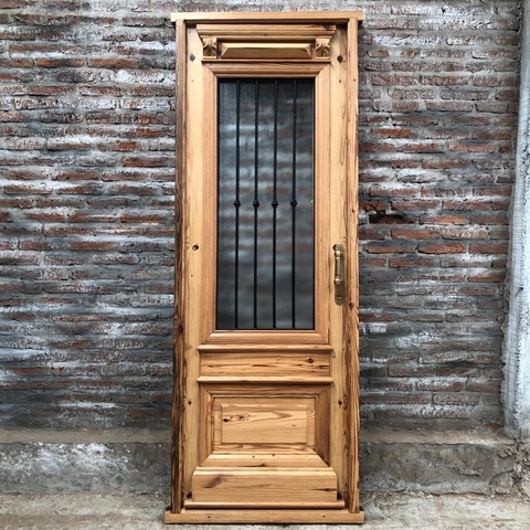 Puerta de entrada de una hoja estilo colonial - A medida - Cod F19