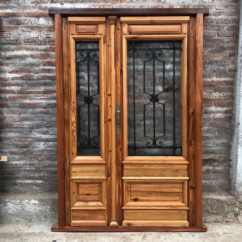 Puerta de hoja y media estilo colonial - A medida - Cod F21 - comprar online