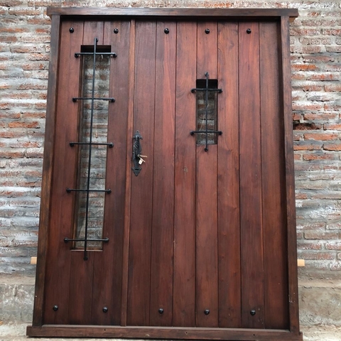 Puerta de entrada de una hoja y media - A medida - Cod F28