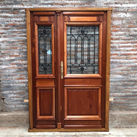 Puerta de entrada de hoja y media - A medida - Cod F33