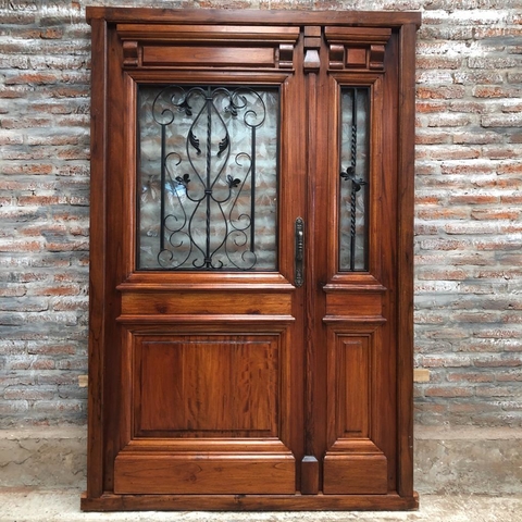 Puerta de entrada de hoja y media - A medida - Cod F34