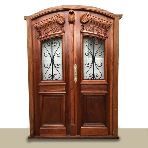 Puerta de entrada doble 1/4 punto - A medida - Cod F59