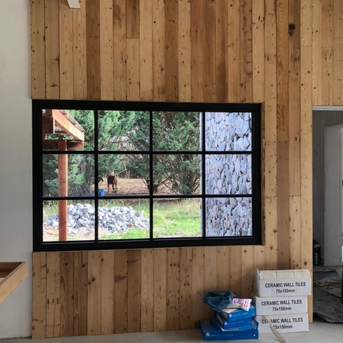 Ventana vidrio repartido en hierro - A medida - Cod F123